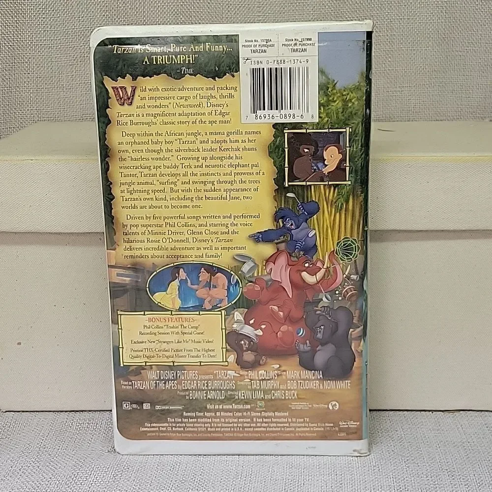 Disney‎ Tarzan and Tarzan & Jane vhs movies, Tarzan figure,book other figures